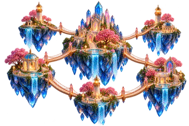 Archipelago Lights sculpted game world