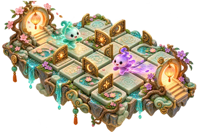 Doorway Duel sculpted game world
