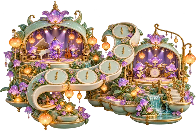 Festival Hours sculpted game world