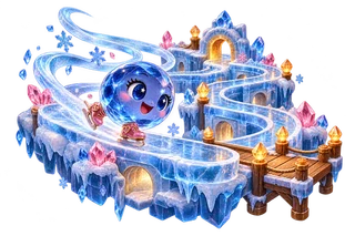 Frostbound Glide 3D game world
