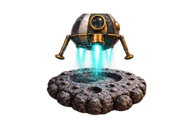 Gravity Lander sculpted game world