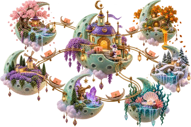Lunar Couriers sculpted game world