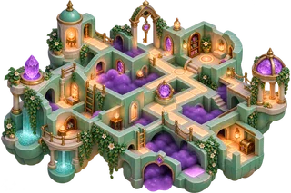Mist Rooms 3D game world