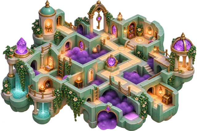 Mist Rooms sculpted game world