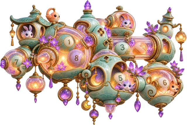 Moonlit Capsules sculpted game world