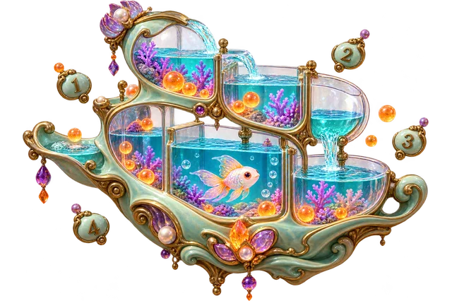 Pearl Aquarium sculpted game world