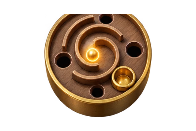 Tilt Lantern Maze sculpted game world