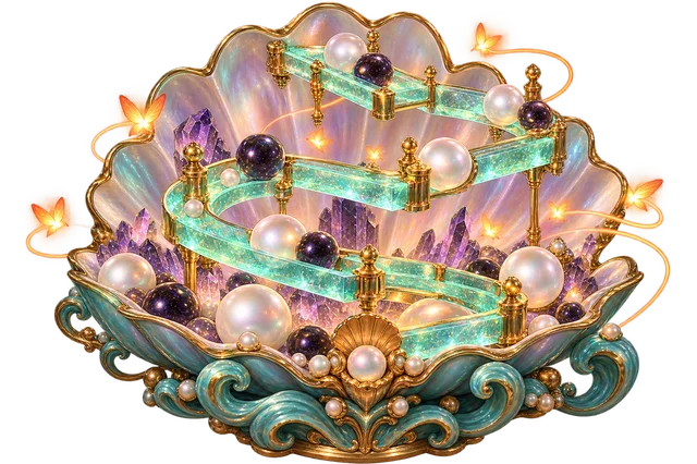 Whirlpool Pearls sculpted game world